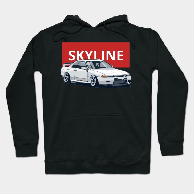 nissan skyline r32 Hoodie by artoriaa